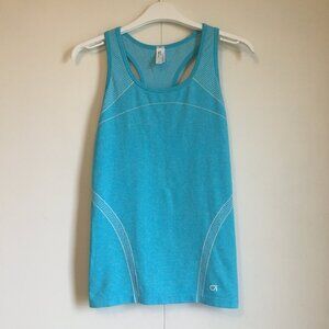 GapFit Breathe Tank Top Retro Ocean Blue Stretchy Soft Workout Top